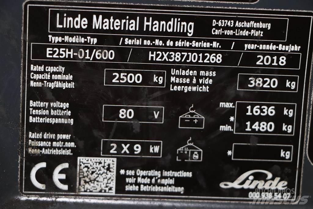 Linde E25H-01/600 Electric forklift trucks