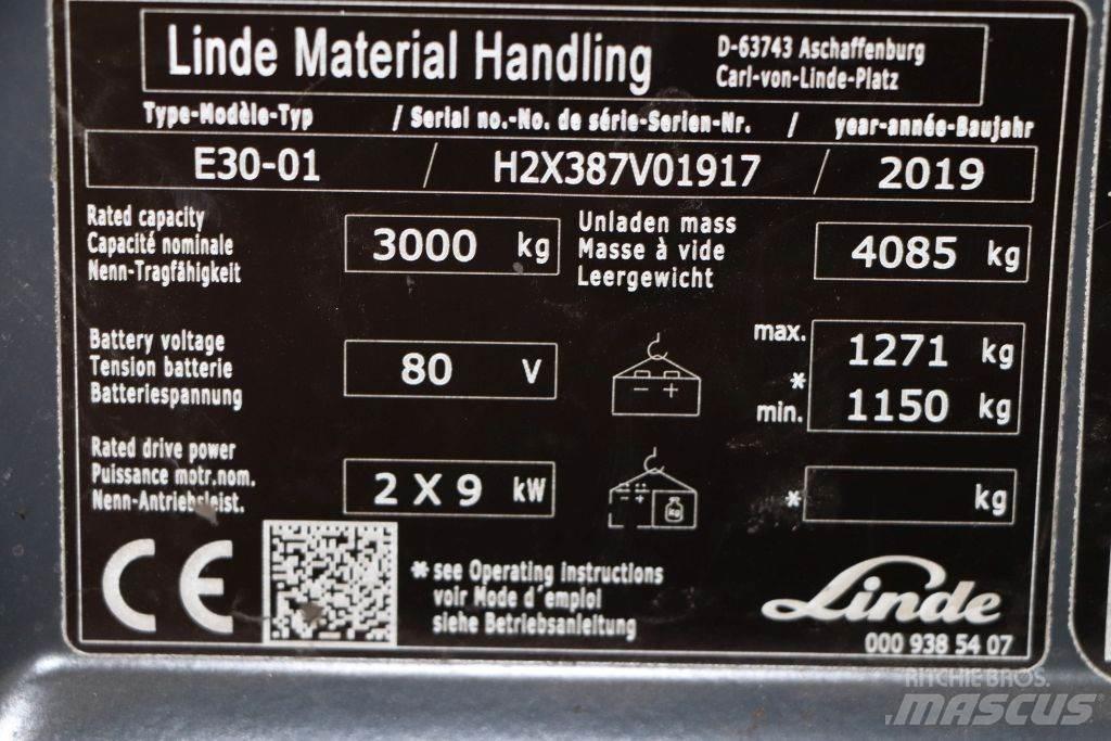 Linde E30-01 Electric forklift trucks