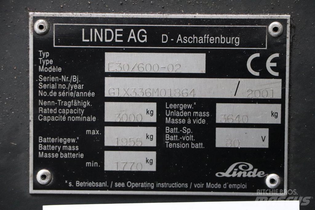 Linde E30/600-02 Electric forklift trucks