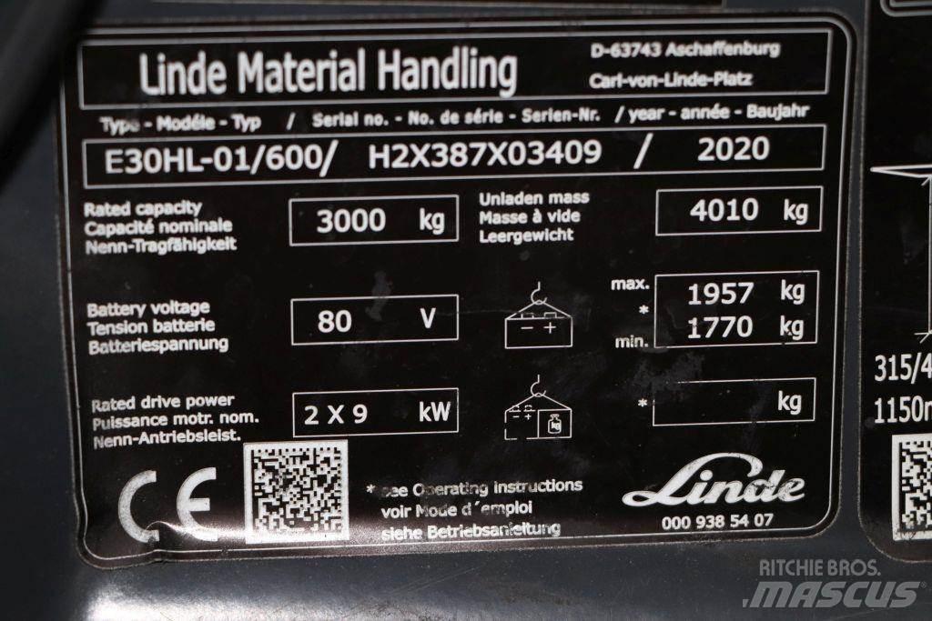 Linde E30HL-01/600 Electric forklift trucks
