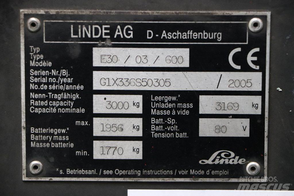 Linde E30S-03/600 Electric forklift trucks