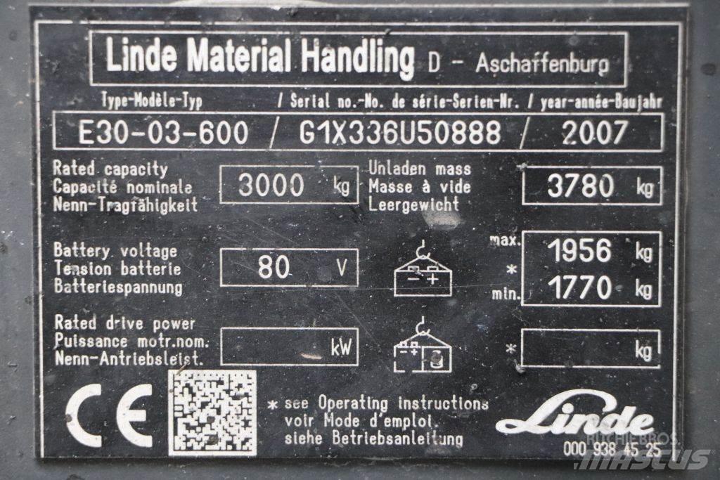 Linde E30S-03/600 Electric forklift trucks