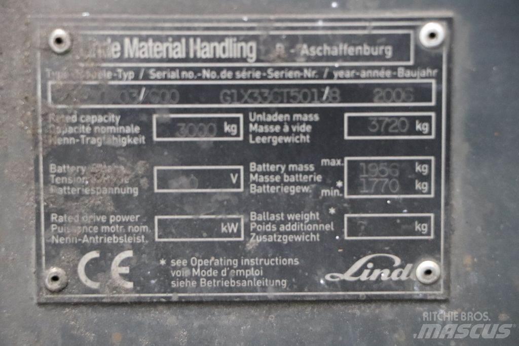 Linde E30S-03/600 Electric forklift trucks