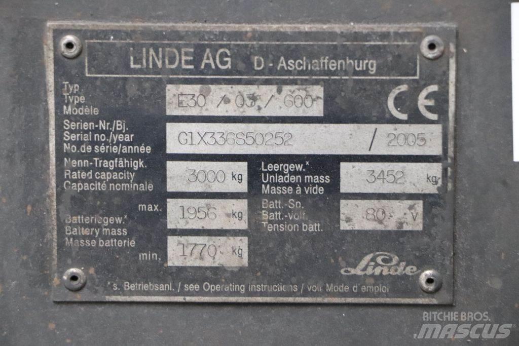 Linde E30S-03/600 Electric forklift trucks