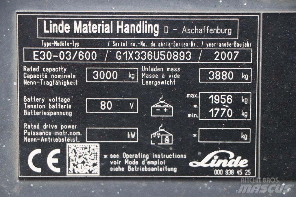 Linde E30S-03/600 Electric forklift trucks