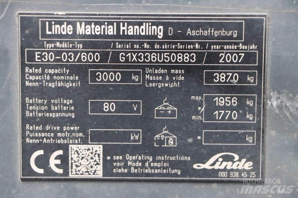 Linde E30S-03/600 Electric forklift trucks