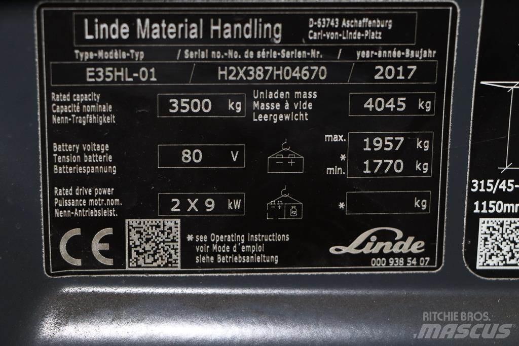 Linde E35HL-01 Electric forklift trucks