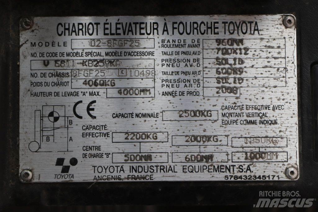 Toyota 02-8FGF25 LPG trucks