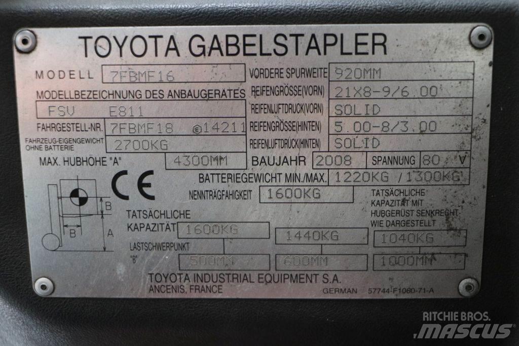 Toyota 7FBMF16 Electric forklift trucks