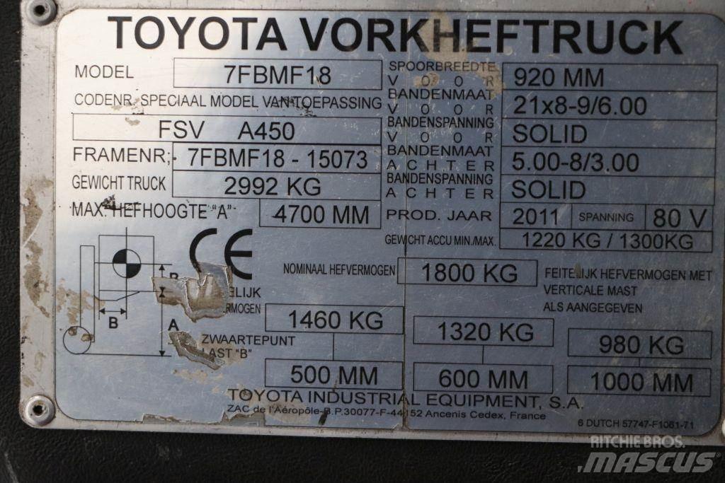 Toyota 7FBMF18 Electric forklift trucks