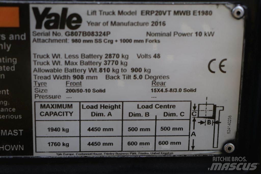 Yale ERP20VT Electric forklift trucks