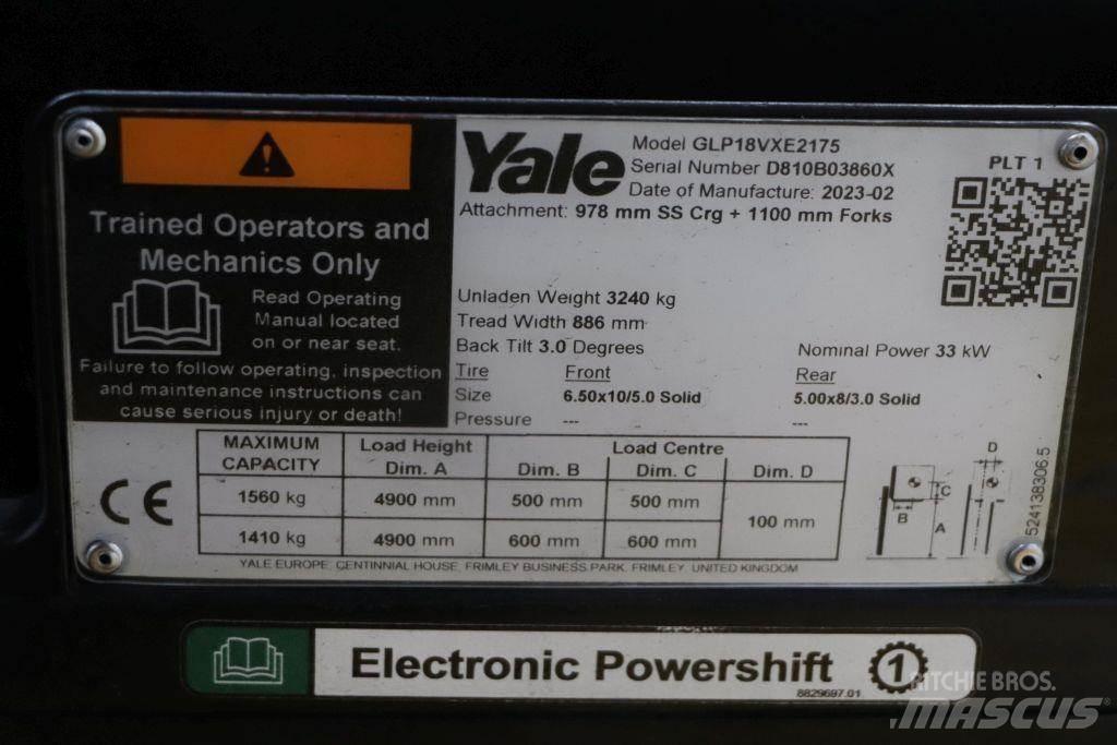 Yale GLP18VX LPG trucks