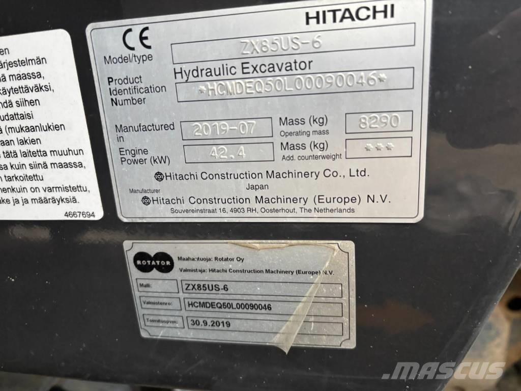 Hitachi ZX 85 US-6 Mini excavators  7t - 12t