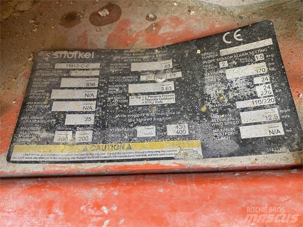 Snorkel TM12 Used Personnel lifts and access elevators