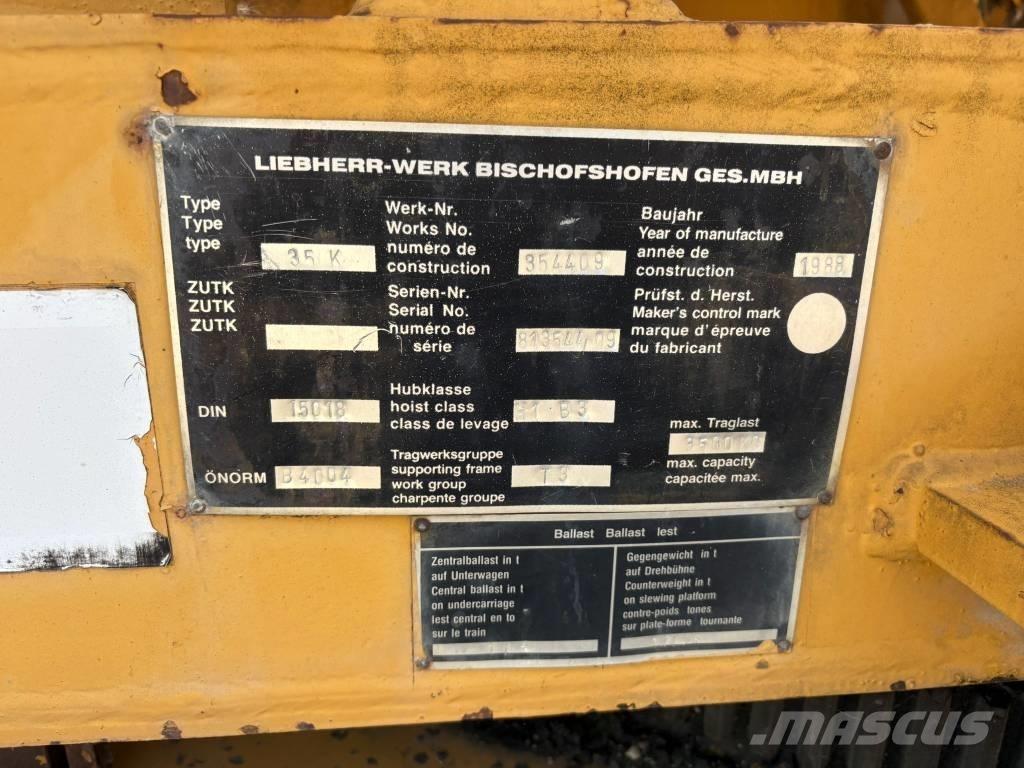 Liebherr 35 K Tower cranes
