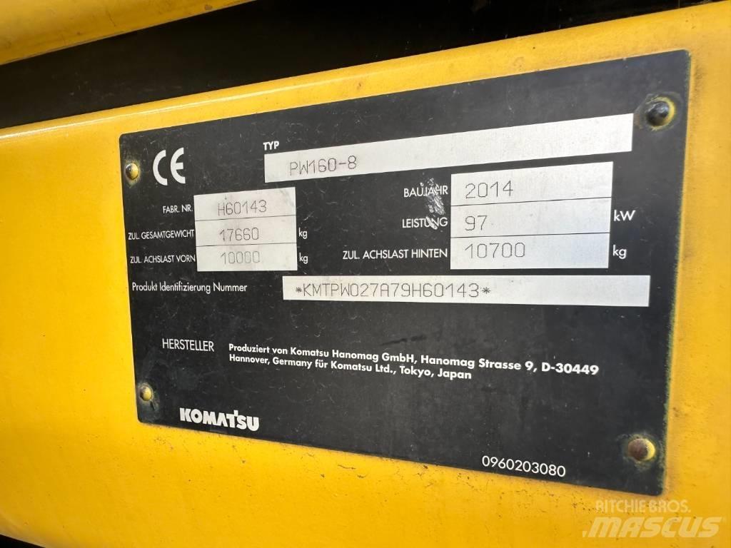 Komatsu PW 160-8 Wheeled excavators