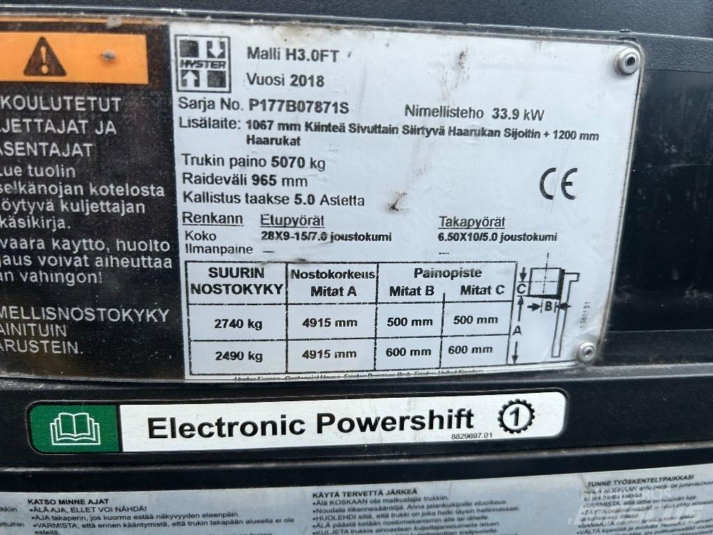 Hyster H 3.00 FT Diesel trucks