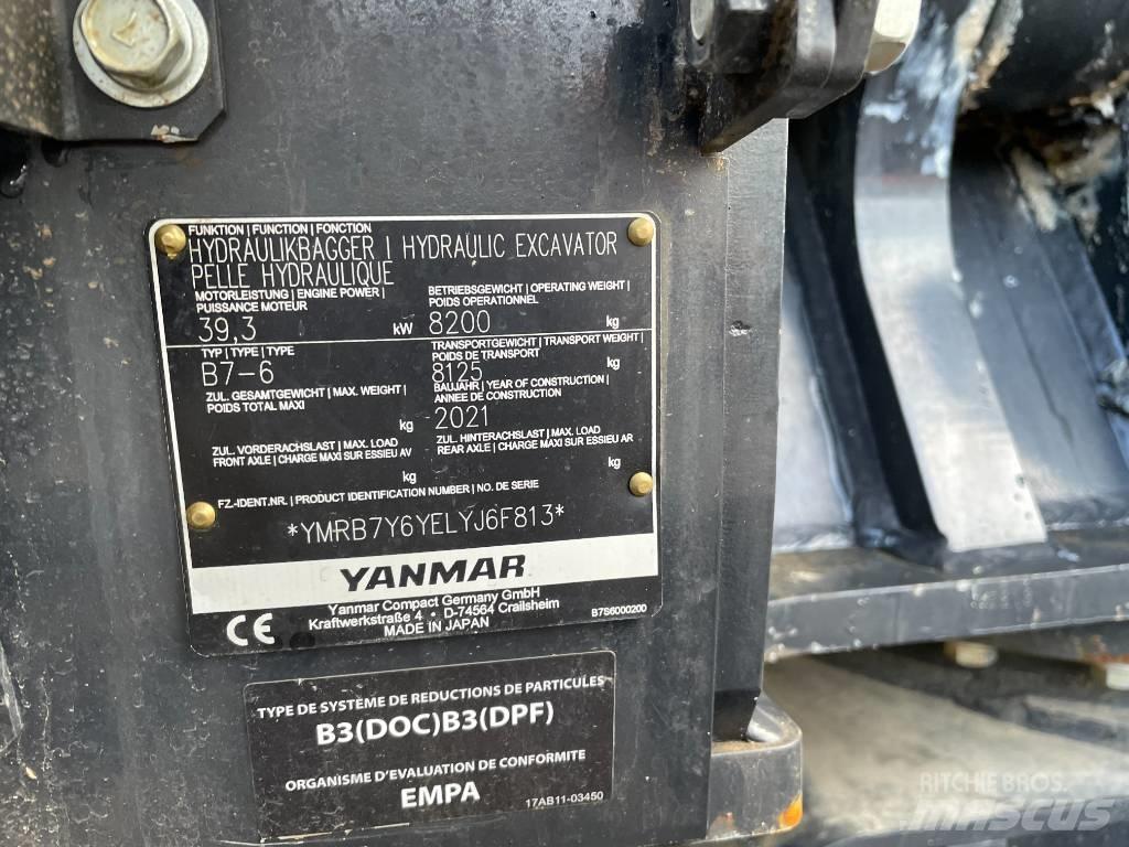 Yanmar B7 Mini excavators  7t - 12t