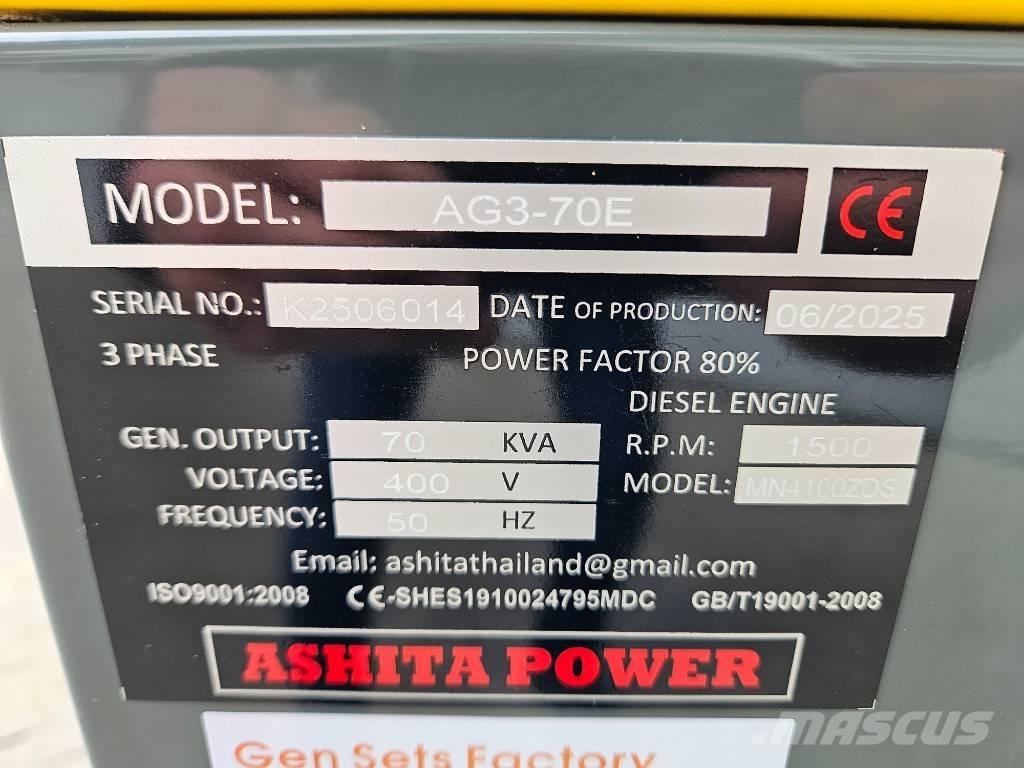 Ashita AG3-70E Diesel Generators