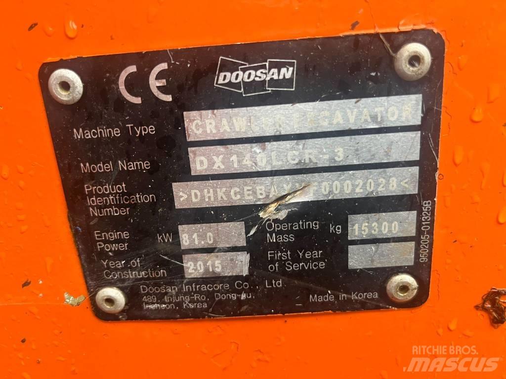  2015 DX140LCR-3 Crawler excavators