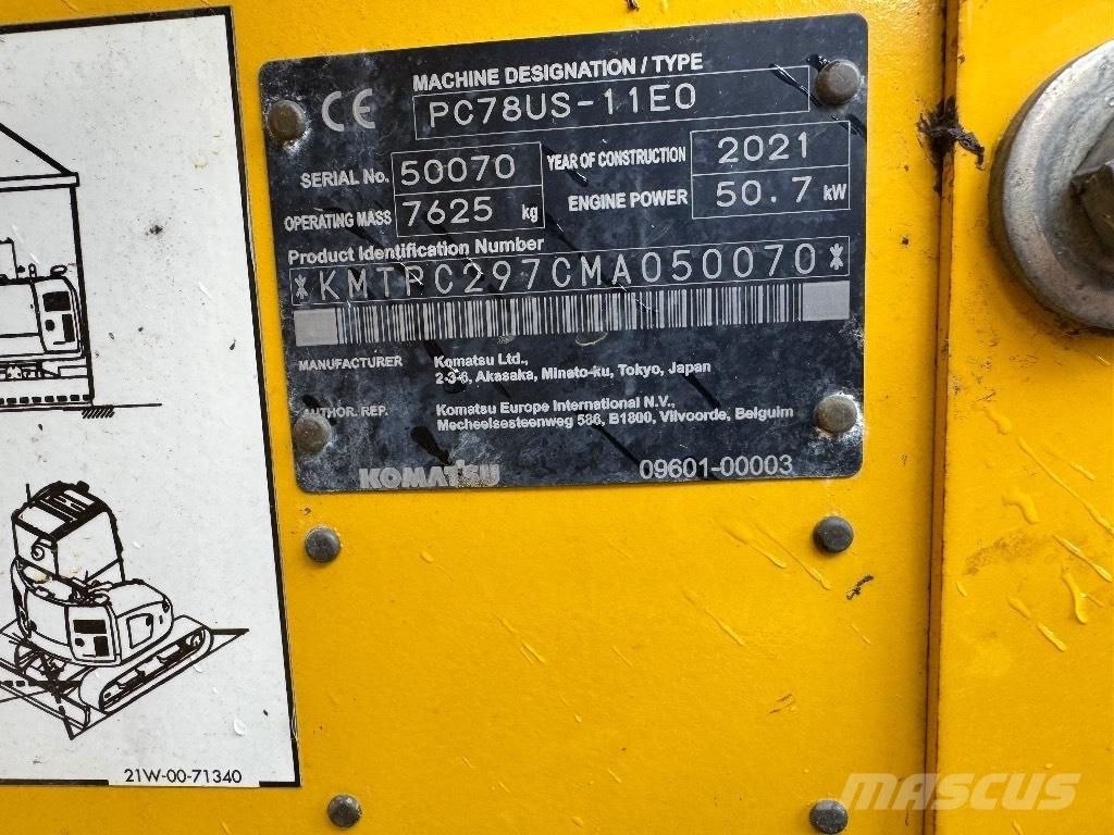 Komatsu PC 78 US Mini excavators  7t - 12t