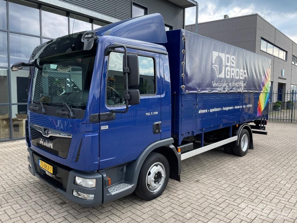 MAN TGL 7.190 Curtain sider trucks