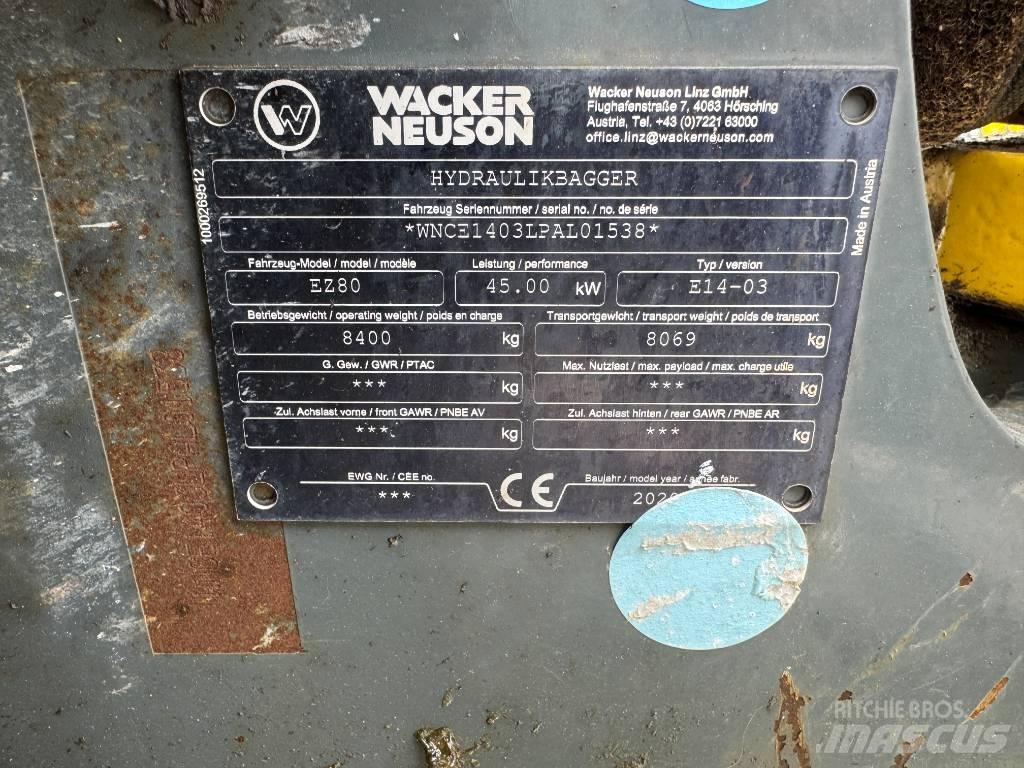 Wacker Neuson EZ80 Crawler excavators