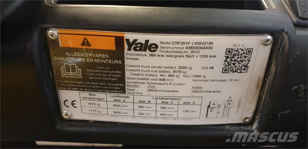 Yale ERP20VF 2014 Electric forklift trucks