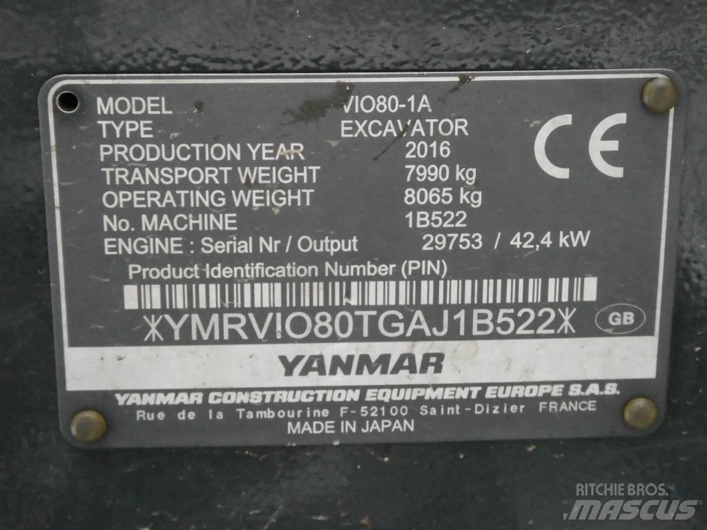Yanmar Vio 80-1A Mini excavators  7t - 12t