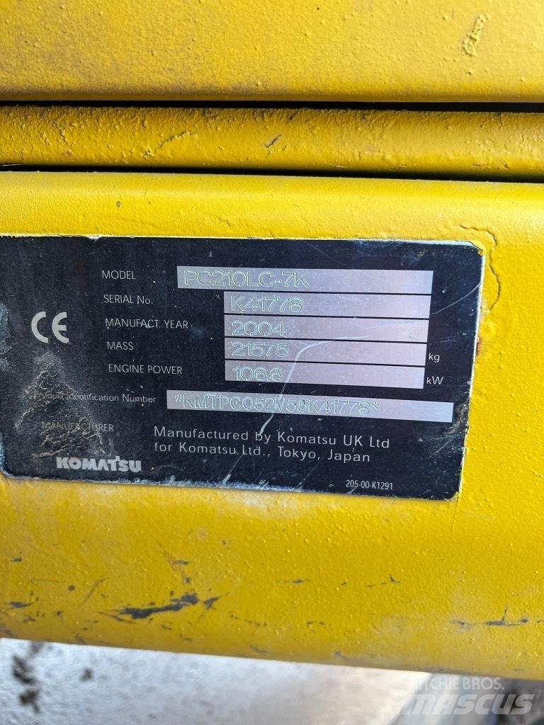 Komatsu PC 210 LC-7K Crawler excavators