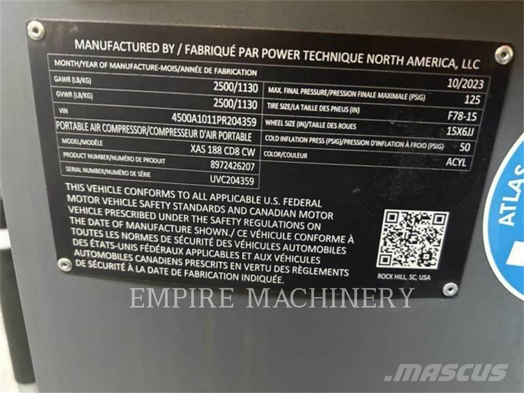 Atlas Copco XAS188CD Compressors