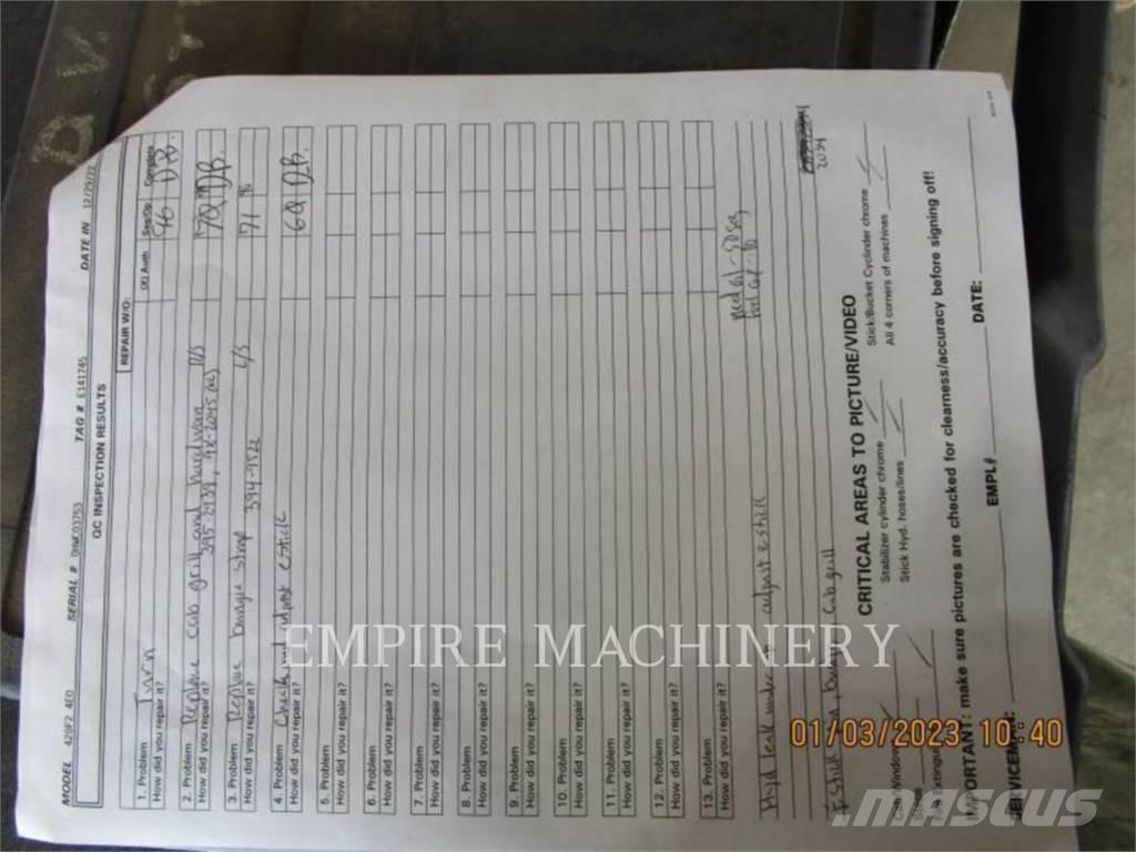 CAT 420F2 4EO Backhoe