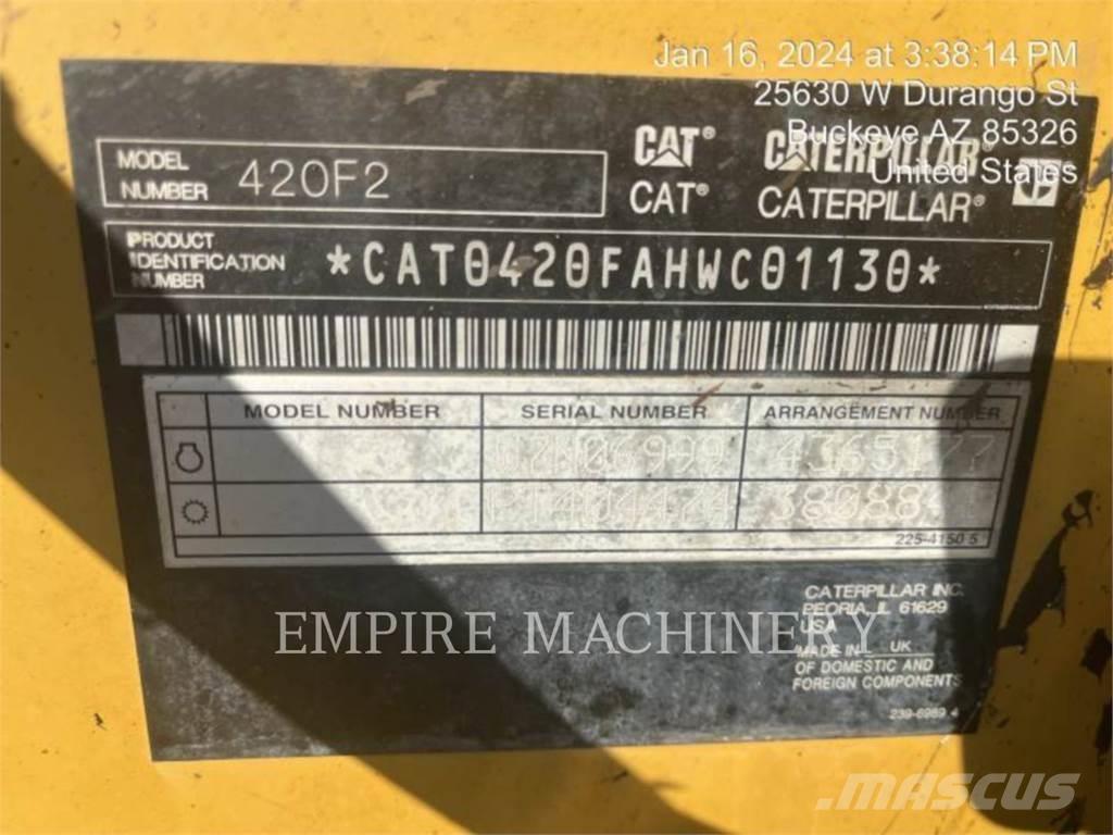 CAT 420F2 4EOP Backhoe