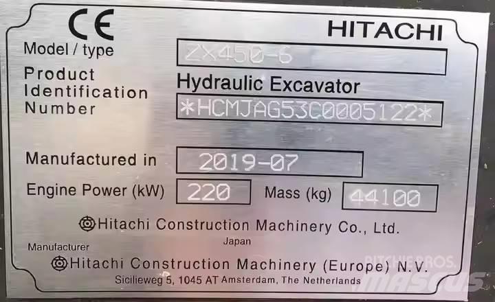 Hitachi ZX450H Crawler excavators