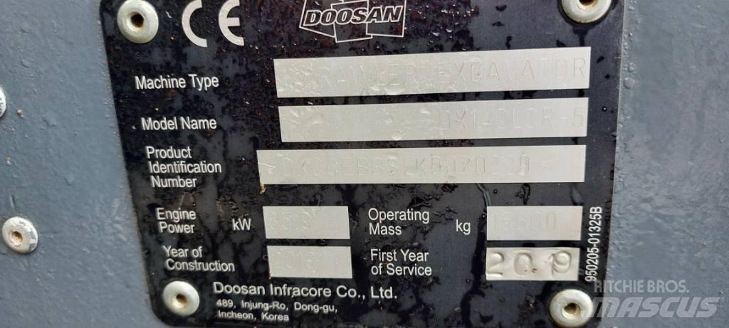 Doosan DX140LCR-5 Crawler excavators