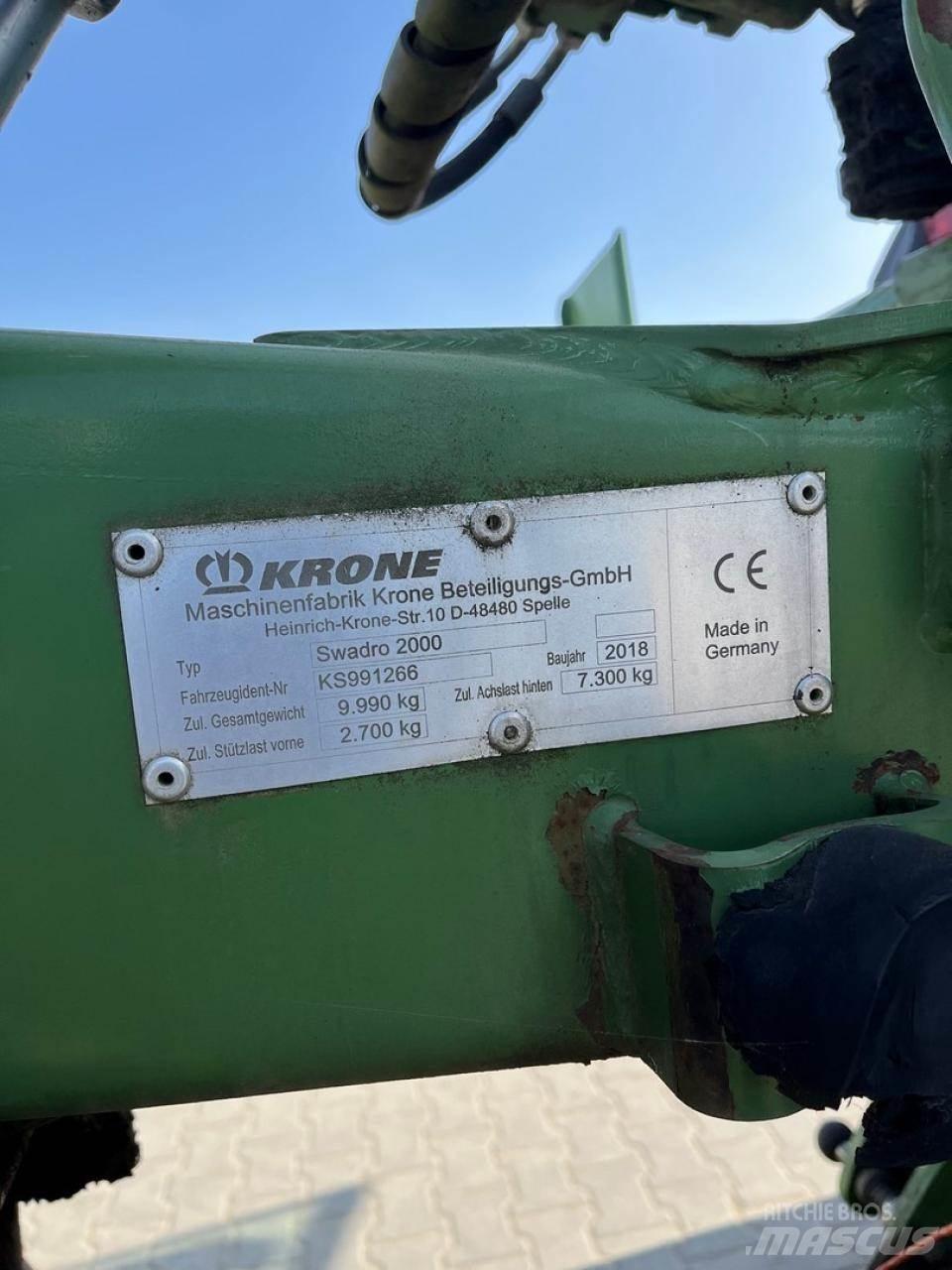 Krone Swadro 2000 Windrowers