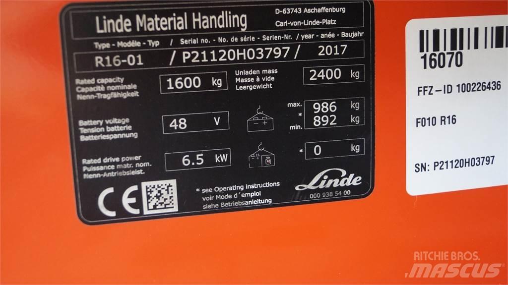 Linde R16 Reach truck