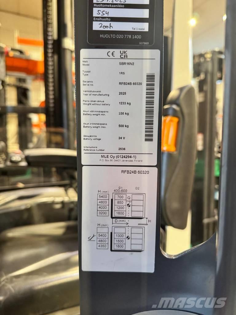 Mitsubishi SBR16N2 Self propelled stackers