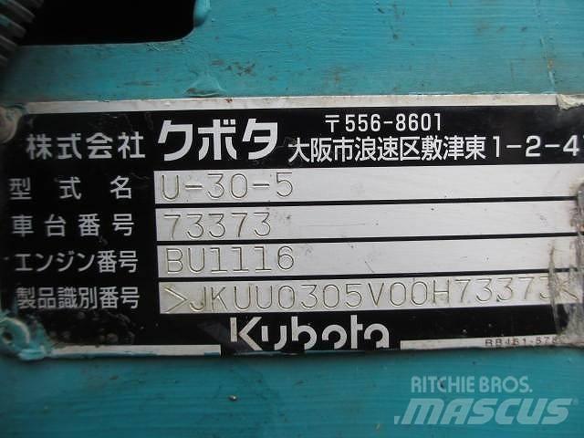 Kubota U 30-5 Mini excavators < 7t (Mini diggers)