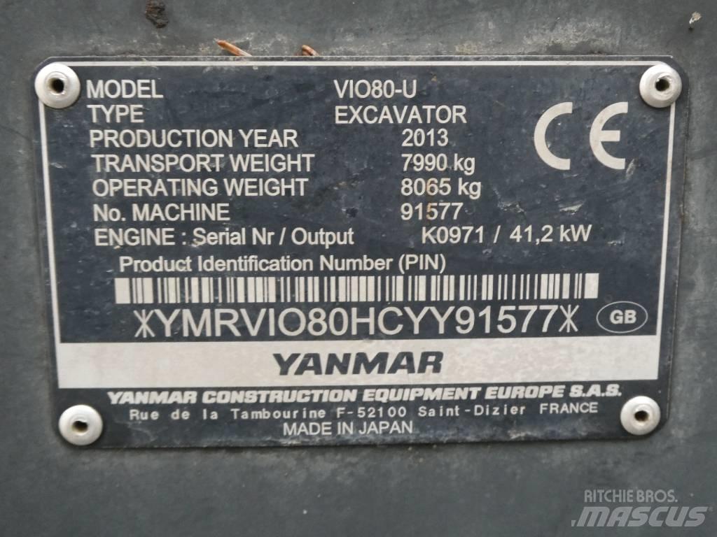 Yanmar Vio 80 U Mini excavators  7t - 12t