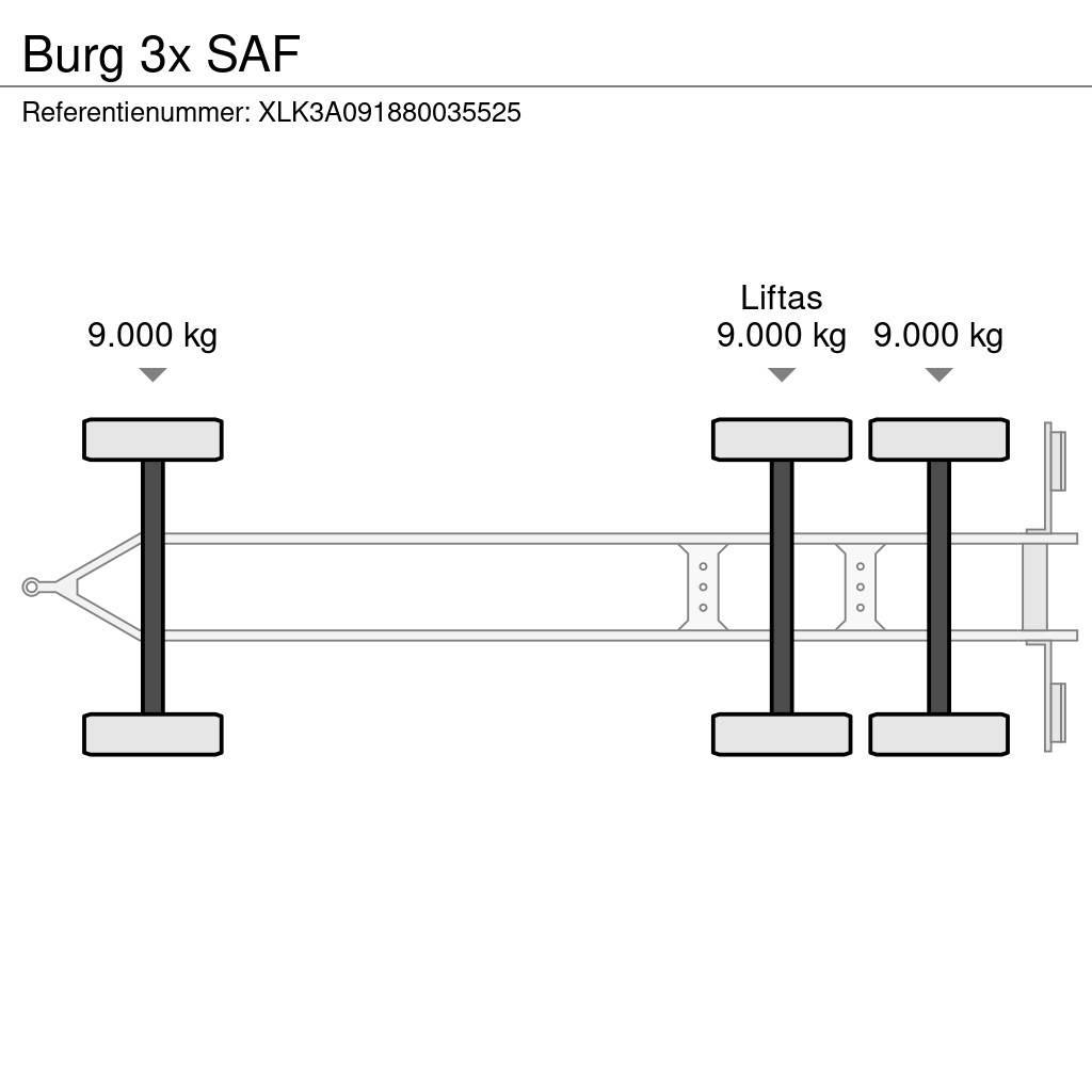 Burg 3x SAF Container trailers