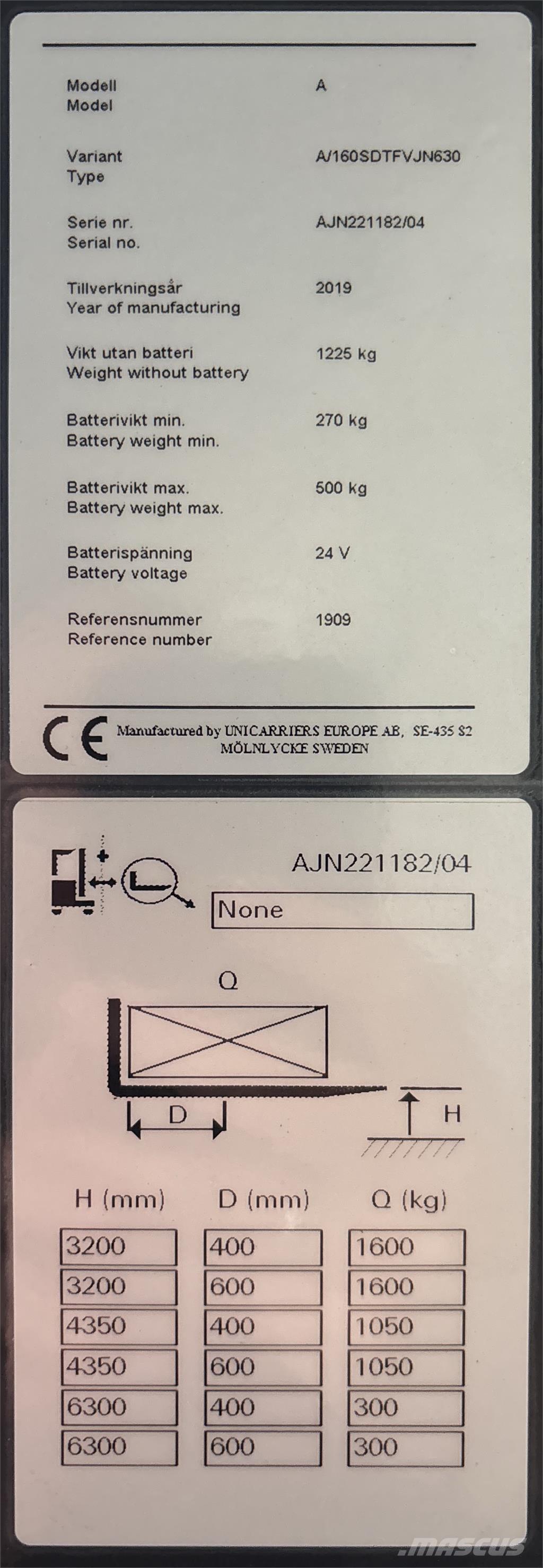 Atlet A160 Self propelled stackers
