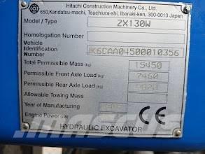 Hitachi ZX 130 W Wheeled excavators