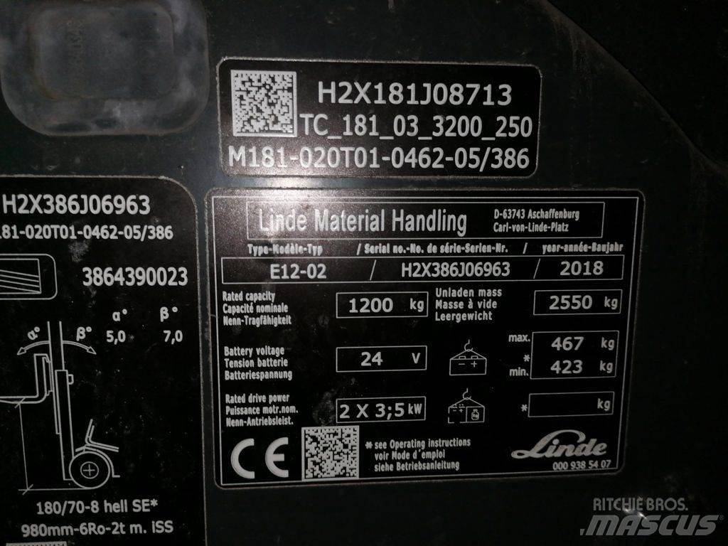 Linde E12-02 Electric forklift trucks