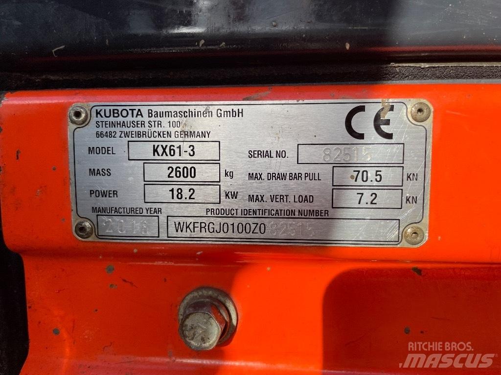 Kubota KX 61-3 Mini excavators < 7t (Mini diggers)