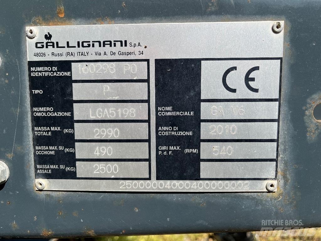 Gallignani GA V6 Round balers