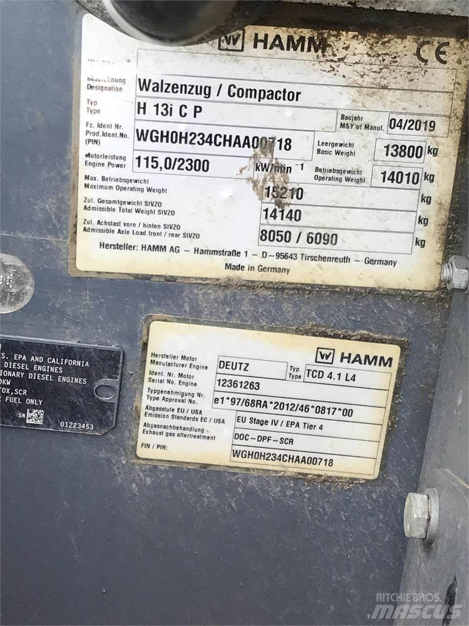 Hamm H13ICP Waste compactors