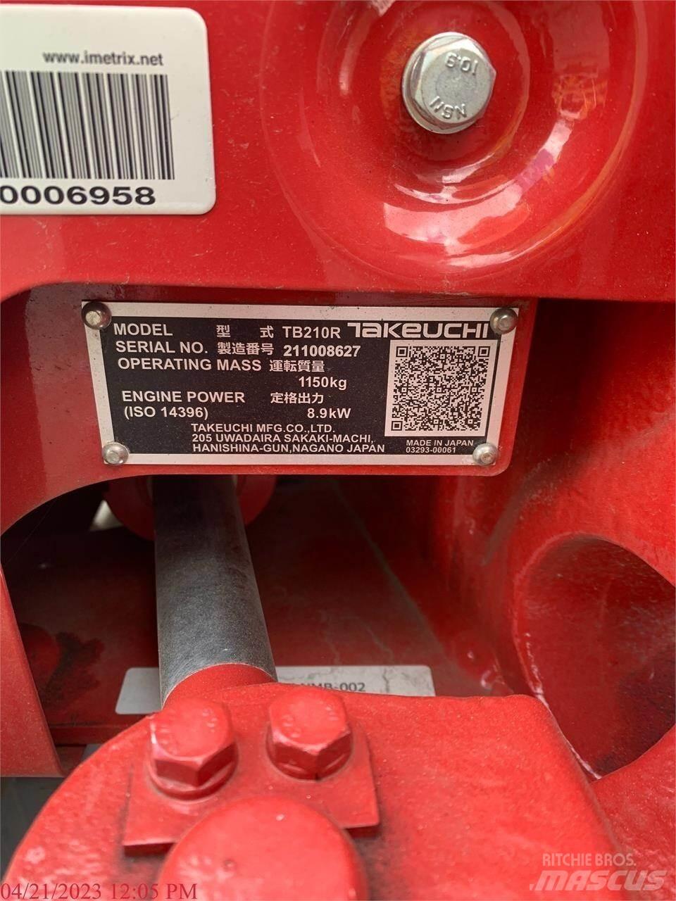 Takeuchi TB210R Mini excavators < 7t (Mini diggers)