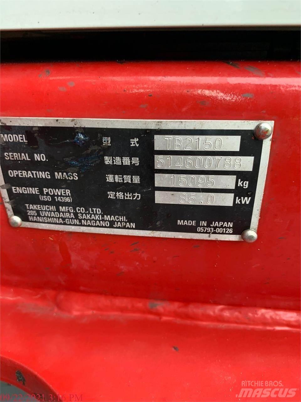 Takeuchi TB2150 Crawler excavators