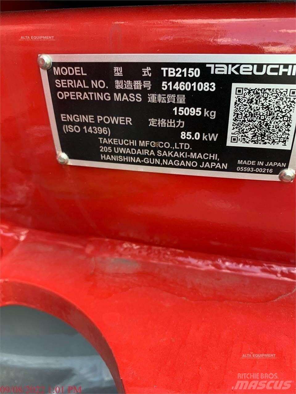 Takeuchi TB2150 Crawler excavators
